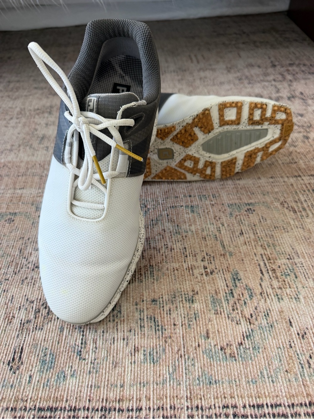 FootJoy Men’s White and Gray Athletic Golf Shoes - Picture 6 of 8